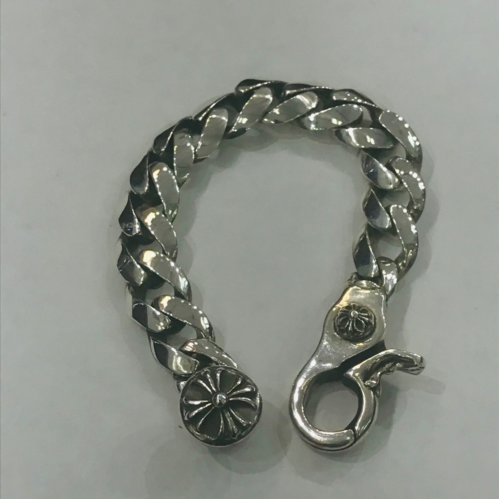 Chrome heart plain Cuban link